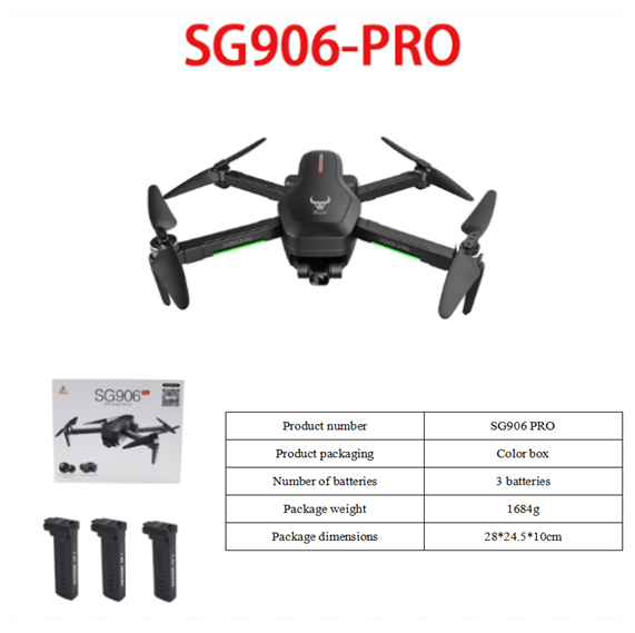 SG906PRO folding dual GPS drone 4K HD image transmission two-axis mechanical self-stabilizing gimbal professional aerial photography