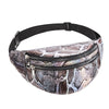 Men and women new snake print zipper belt bag