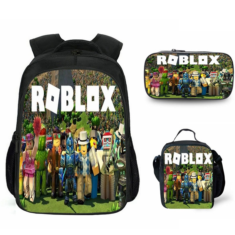 New Roblox Game 3-Piece Large Capacity Backpack