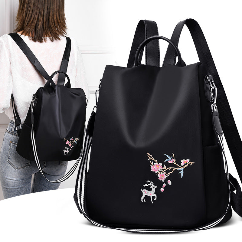 Fashionable And Simple Women's Canvas Backpack