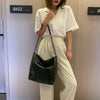 PU Simple Casual Chain One Shoulder Rivet Backpack