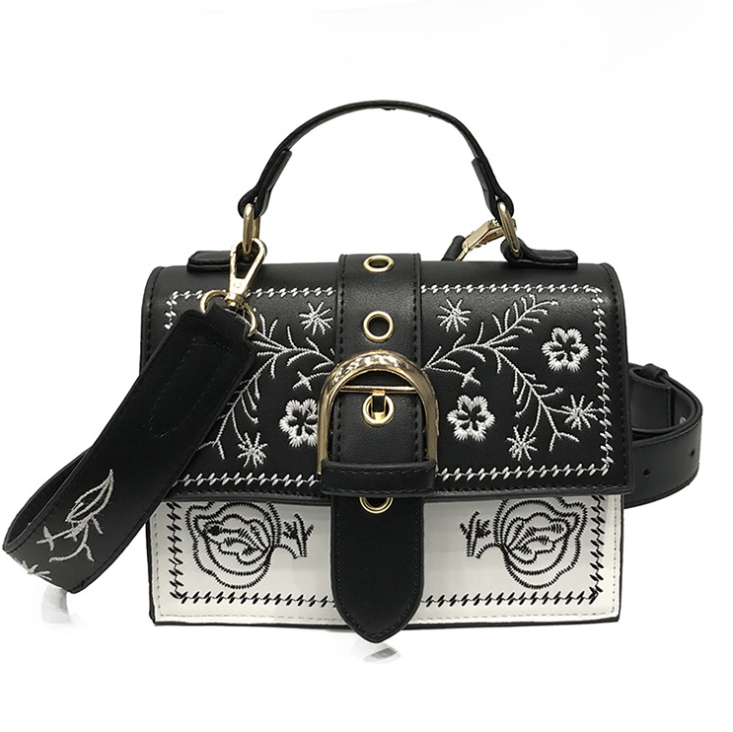 Embroidery small square bag