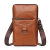 Vintage Leather Mini Messenger Phone Bag