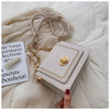 Chain texture shoulder messenger bag