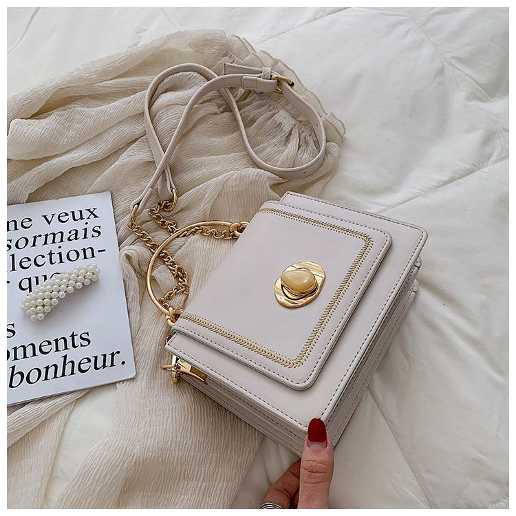Chain texture shoulder messenger bag