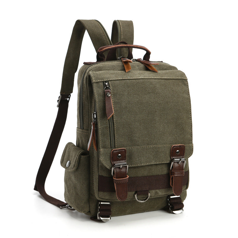 Fashion canvas outdoor travel crossbody chest bag