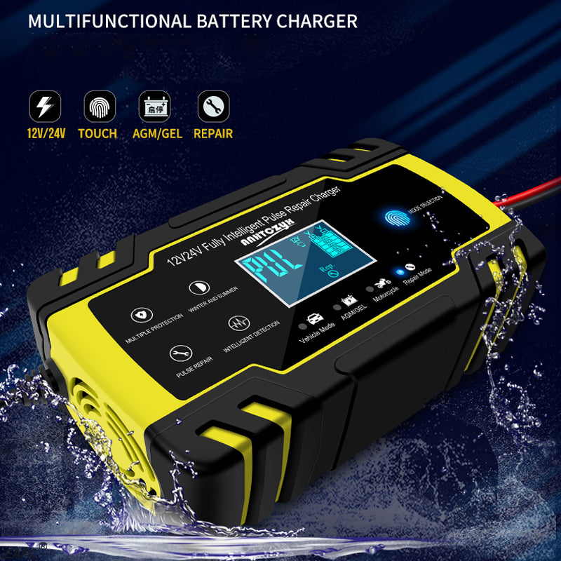 12V-24V 8A automatic digital LCD charger