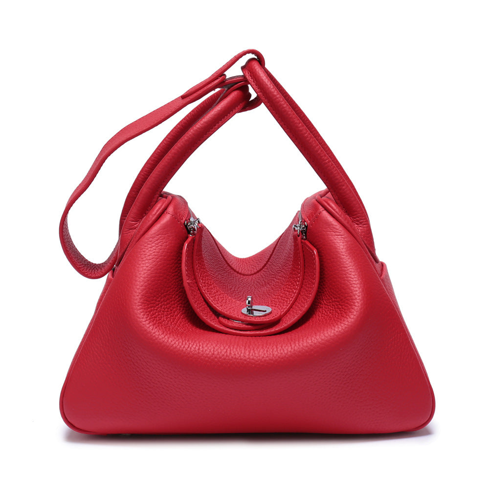 Cow leather lychee platinum bag doctor bag medicine bag