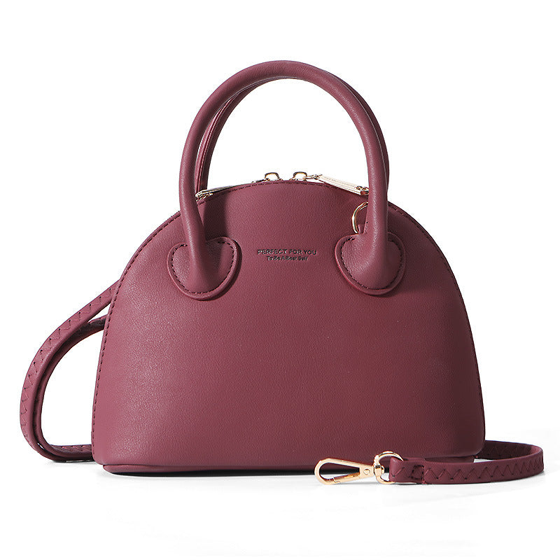 Solid color simple lady shoulder bag