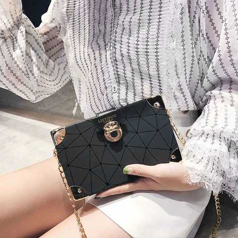 Geometric Pattern Crossbody Shoulder Box Bag