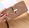 2021 Women Purse Female Long Wallet Gold Hollow Leaves Pouch Handbag For Women Purse Card Holder Portefeuille Femme