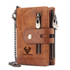 Multi-card leather men's retro RFID wallet