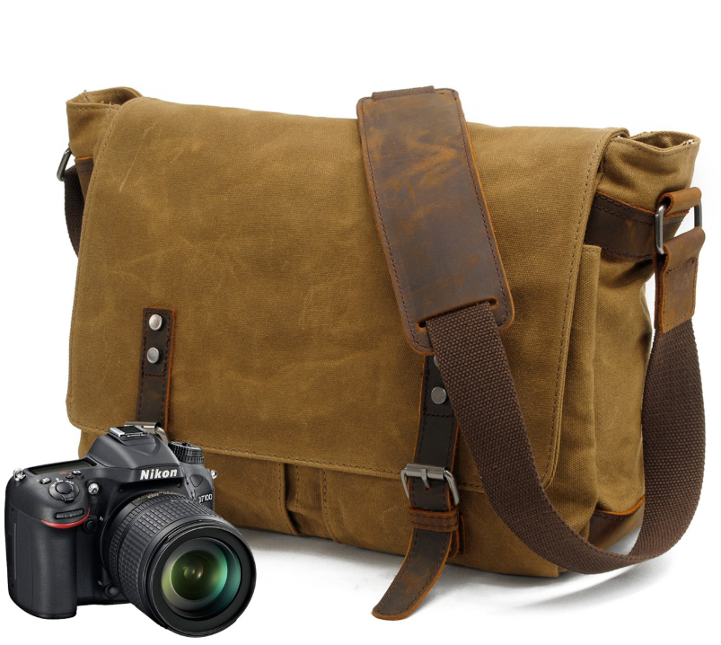 Men's canvas shoulder bag