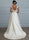One-shoulder V-neck fishtail lace trailing wedding dress