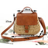 Antique straw woven bag messenger beach bag