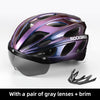 ROCKBROS Bicycle Helmet Men EPS Integrally-molded Breathable Cycling Helmet Men Women Goggles Lens Aero MTB Road Bike Helmet