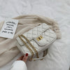 One-shoulder diamond chain crossbody all-match small square bag