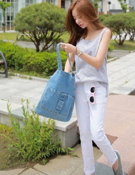 Korean denim Wash Bag Fashion Bag