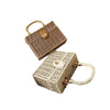 Paper rope iron frame woven bag new female bag