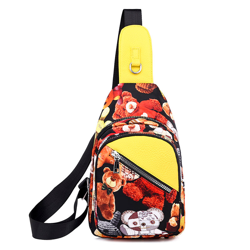 Ladies Canvas Printed Chest Bag