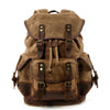 Canvas stitching leather mountaineering bag