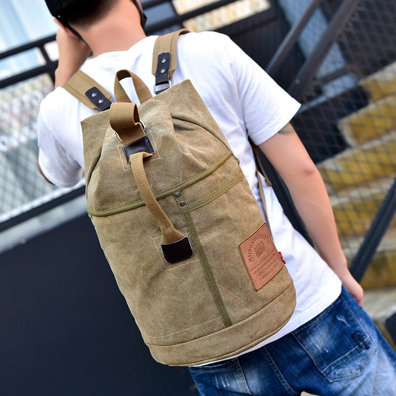 Large Capacity Canvas Letter Printing Rucksack