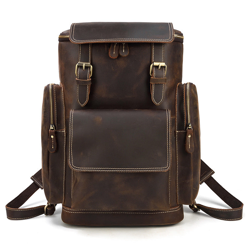 Men's leather backpack