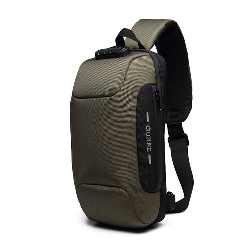 Multifunctional Shoulder Bag Anti-Theft Waterproof Chest Bag USB