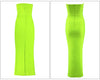 Solid color nightclub evening dress