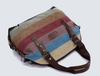 Rainbow striped canvas bag