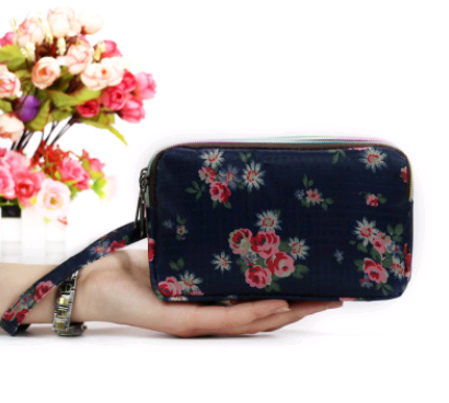 New portable female hand grasping bag three-layer zipper bag autumn long large screen mobile phone key ladies coin purse