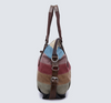 Rainbow striped canvas bag