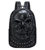 Gothbag™ 3D Skull Backpack Unique Stylish 3D Embossed Skull Goth Bag