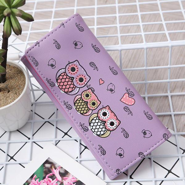 Cute cartoon owl clutch