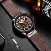 Waterproof Quartz Multifunctional Men's  Calendar Belt Watch