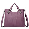 Soft leather large-capacity handbag