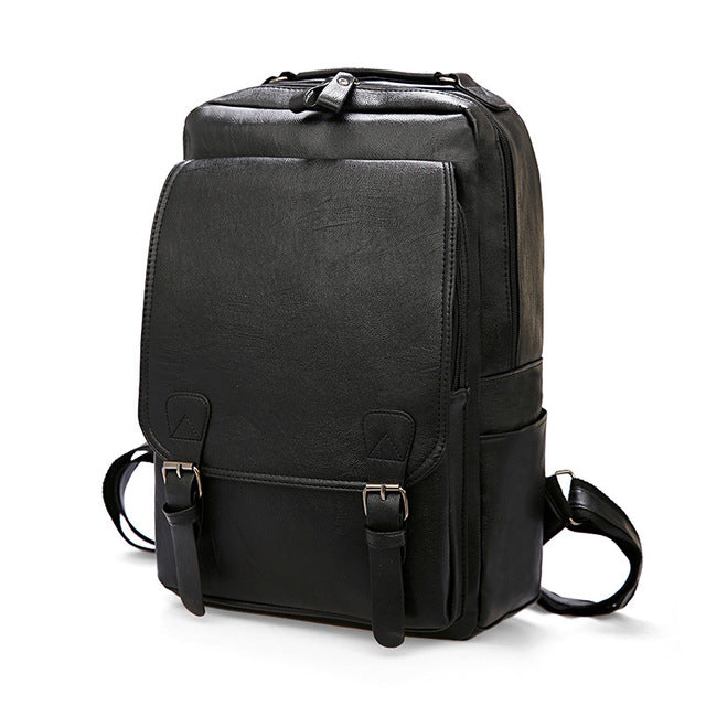 Pu backpack male large bag