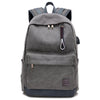 Canvas backpack usb rechargeable backpack