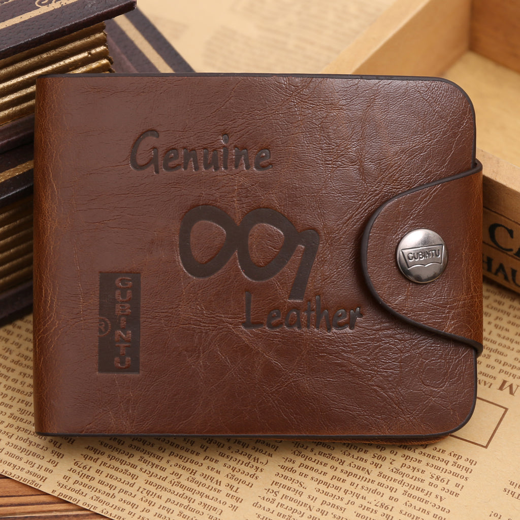 Tri-fold retro casual wallet card holder