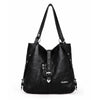 Washed Soft Leather Women's Large-capacity Handbag