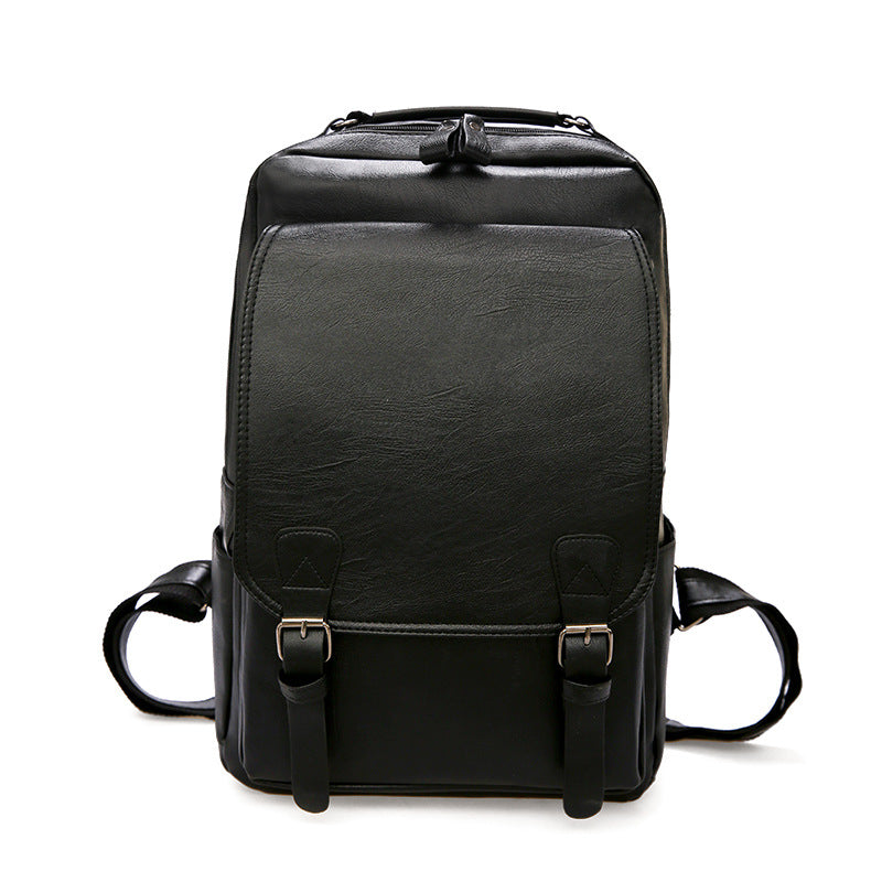 Pu backpack male large bag