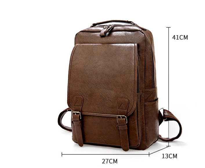 Pu backpack male large bag