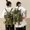 Travel Backpack graffiti printing cute frog schoolbag