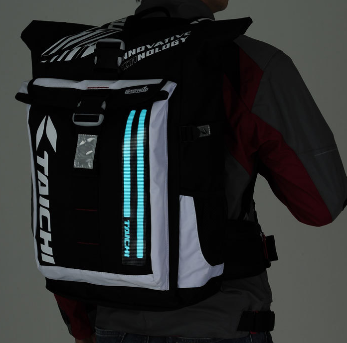 Motorcycle waterproof motorcycle bag travel backpack LED