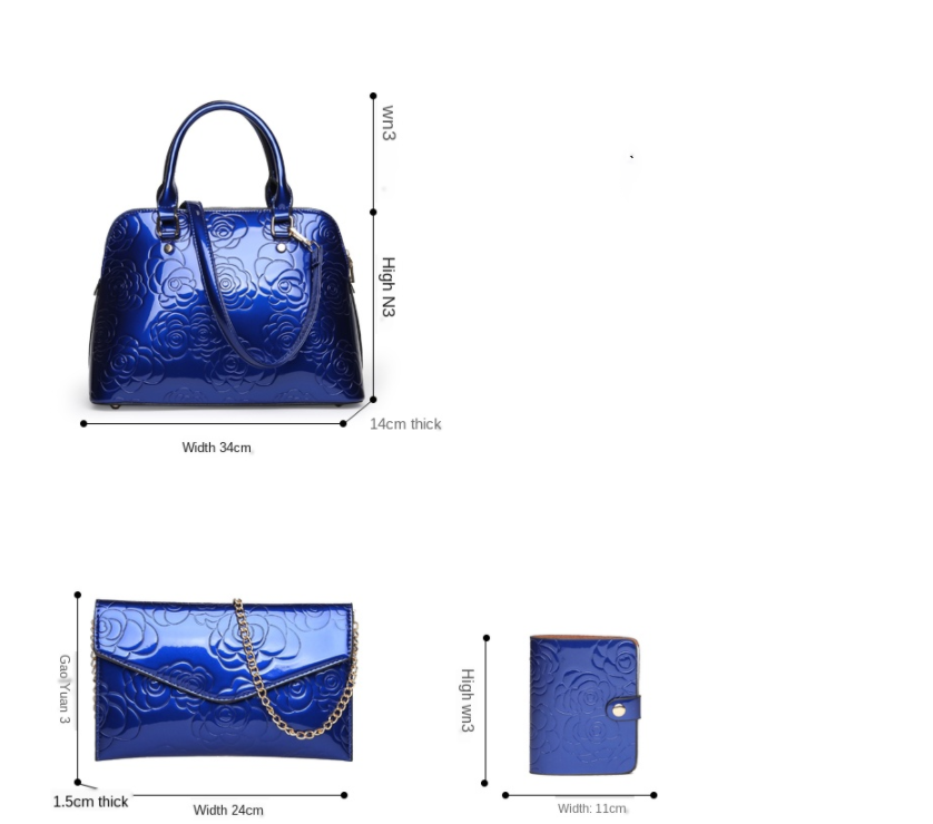 Fashion embossed shell bag portable picture bag