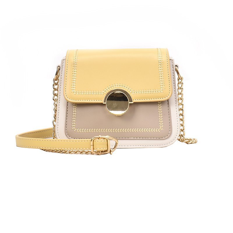 Simple temperament buckle straddle shoulder bag