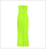 Solid color nightclub evening dress