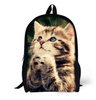 FORUDESIGNS Cat Backpack Cute 3D Animal Denim Backpacks for Children Boys Girls Casual Kids School Bag Mochila Travel Backpack