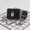 Diablo Lock Decoration Mini Square Bag Lipstick Messenger Bag Belt Waist Bag