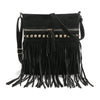 Xi Shi Velvet Rivet Tassel Bag